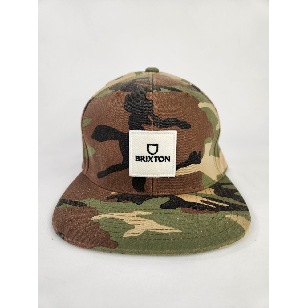 Brixton Alpha Square MP Snapback Hat Camoflauge Camo Cap‎